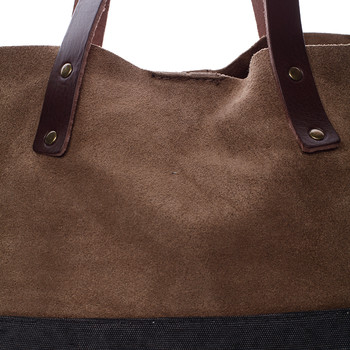 Dámská kožená kabelka shopper černá - ItalY Luren
