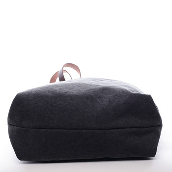 Dámská kožená kabelka shopper černá - ItalY Luren