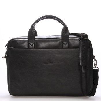Kožená business taška černá - Hexagona 29478