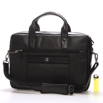 Kožená business taška černá - Hexagona 29478