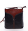 Dámská kožená crossbody kabelka černo-hnědá - ItalY Hallie