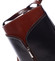 Dámská kožená crossbody kabelka černo-hnědá - ItalY Hallie