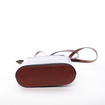 Dámská kožená crossbody kabelka černo-hnědá - ItalY Hallie