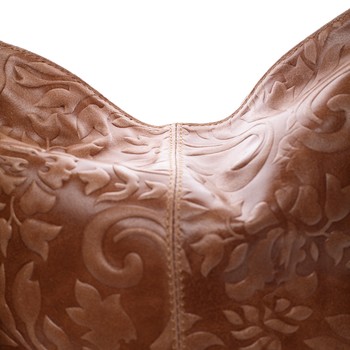 Dámská kožená kabelka přes rameno hnědá - ItalY Heather