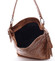 Dámská kožená kabelka přes rameno hnědá - ItalY Heather
