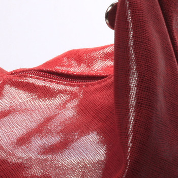 Dámská kožená lakovaná kabelka červená - ItalY Amadea