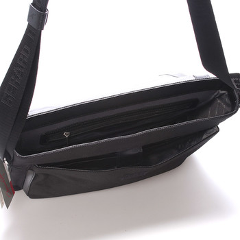 Pánská kožená taška přes rameno černá - Gerard Henon Alain