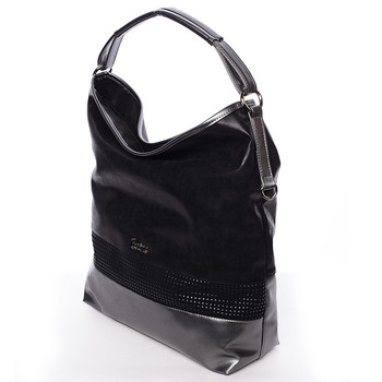 Elegantní velká dámská kabelka černá - Carine Aurelie