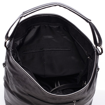 Elegantní velká dámská kabelka černá - Carine Aurelie