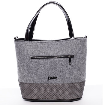 Dámská filcová kabelka šedá - Carine Danielle