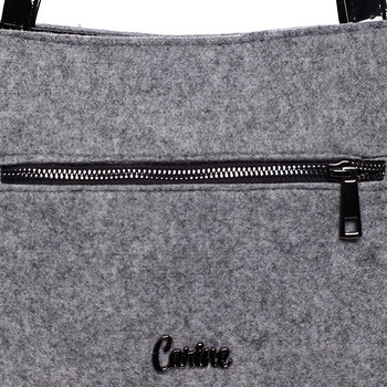 Dámská filcová kabelka šedá - Carine Danielle