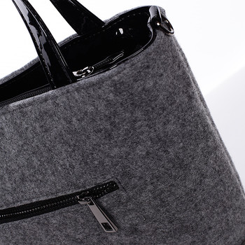 Dámská filcová kabelka šedá - Carine Danielle