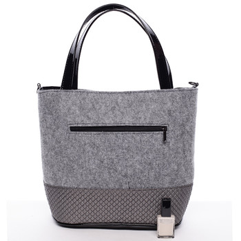 Dámská filcová kabelka šedá - Carine Danielle
