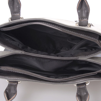 Elegantní semišová kabelka přes rameno šedá - Delami Brigitte