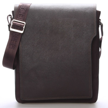 Pánská kožená taška přes rameno hnědá - Gerard Henon Bernard