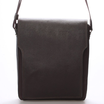 Pánská kožená taška přes rameno hnědá - Gerard Henon Bernard