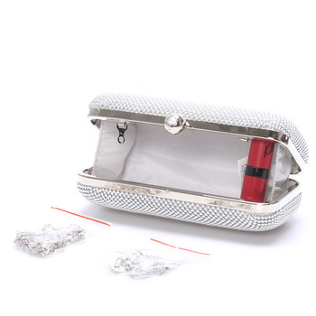 Dámské psaníčko stříbrné perleťové - Delami Clare