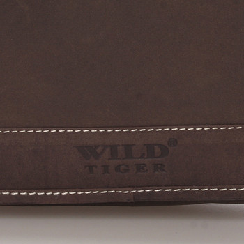 Pánská kožená taška hnědá - Wild Garlen 