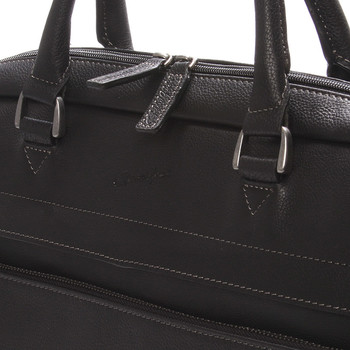 Pánská kožená taška přes rameno černá - Gerard Henon Mikel