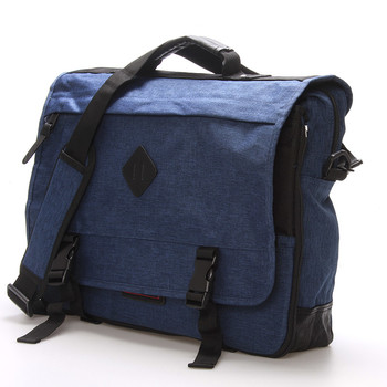 Látková pánská taška přes rameno modrá - Enrico Benetti 4548