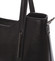 Střední kožená kabelka černá - ItalY Chevell