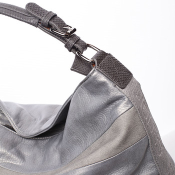 Dámská velká kabelka přes rameno šedá - David Jones Faunia