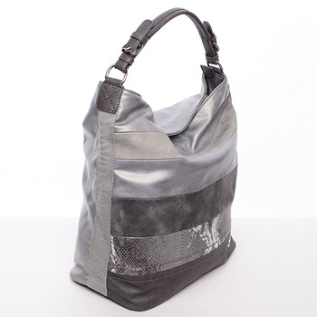 Dámská velká kabelka přes rameno šedá - David Jones Faunia