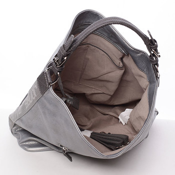 Dámská velká kabelka přes rameno šedá - David Jones Faunia