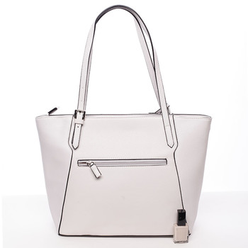 Dámská střední kabelka přes rameno krémově šedá - David Jones Bernice