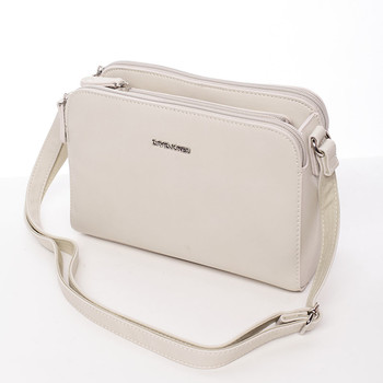Dámská crossbody kabelka béžová - David Jones Amity