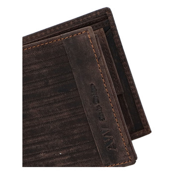 Pánská kožená peněženka hnědá - WILD Rialto