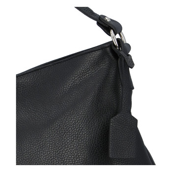 Dámská kožená kabelka přes rameno černá - ItalY Roterry