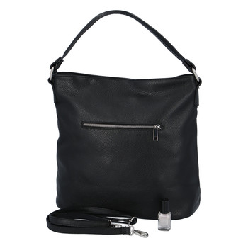 Dámská kožená kabelka přes rameno černá - ItalY Roterry
