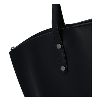 Dámská kožená kabelka černá - ItalY Jordana Two