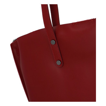 Dámská kožená kabelka tmavě červená - ItalY Jordana Two