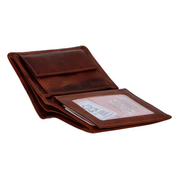 Pánská kožená peněženka hnědá - Tomas Palac