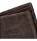 Pánská kožená peněženka tmavě hnědá - WILD Stockholm