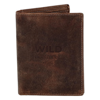 Pánská kožená peněženka hnědá - WILD Dilly