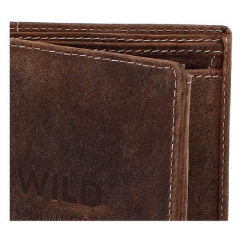 Pánská kožená peněženka hnědá - WILD Dilly