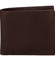 Pánská kožená volná tmavě hnědá peněženka - Delami 8222