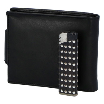 Pánská kožená peněženka černá - Delami 11816A