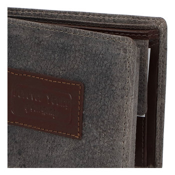 Pánská kožená peněženka šedá - Rovicky Kolos