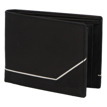 Pánská kožená peněženka černá - Delami Seum