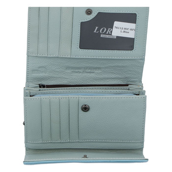 Dámská kožená peněženka světle modrá - Lorenti 112N