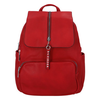 Dámský městský batoh červený - Silvia Rosa Koody