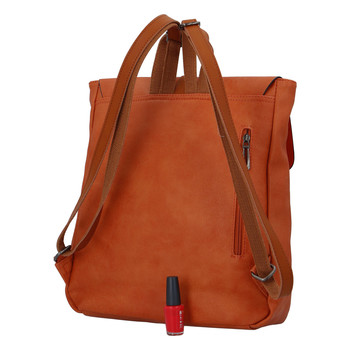 Dámský módní městský batoh oranžový - FLORA&CO Zenovia