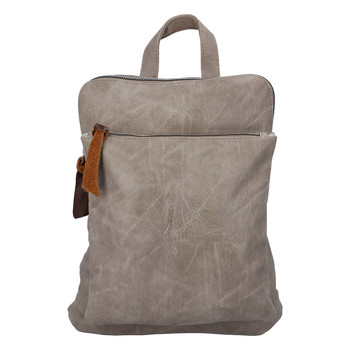 Dámský městský batoh kabelka pískově šedý - Paolo Bags Buginni