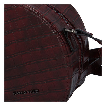 Módní stylová crossbody kabelka bordo - Marco Tozzi Kroko