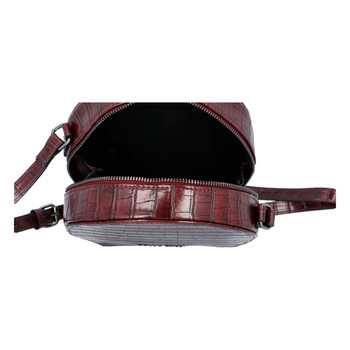Módní stylová crossbody kabelka bordo - Marco Tozzi Kroko