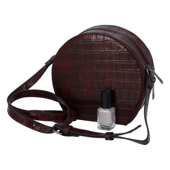 Módní stylová crossbody kabelka bordo - Marco Tozzi Kroko